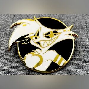 Hazbin Hotel Angel Dust Gold Enamel Pin